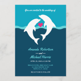 Invitación Boda de playa del delfín