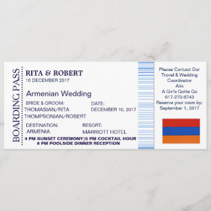 Invitación Boda de playa Destino de pases de embarque