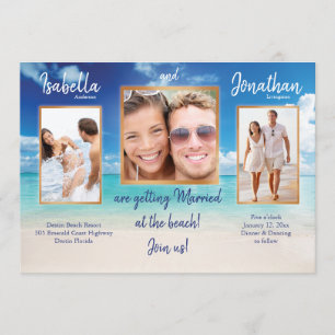 Invitación Boda de playa el que sus fotos los