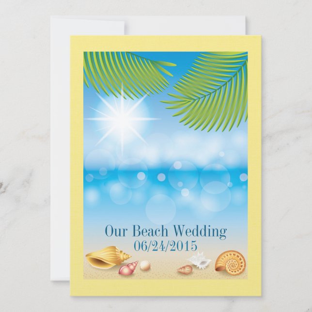Invitación Boda de playa / Evento - SRF (Anverso)