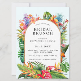 Invitación Boda de Playa Floral de hojas tropicales