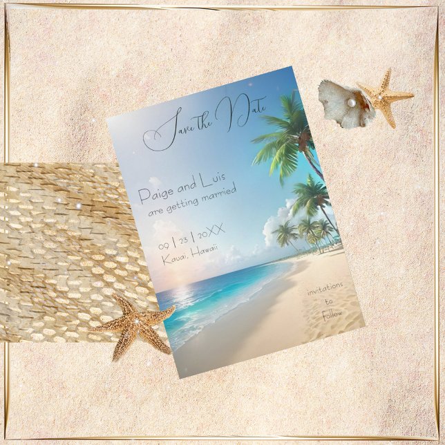 Invitación Boda de playa Guardar la fecha (Subido por el creador)