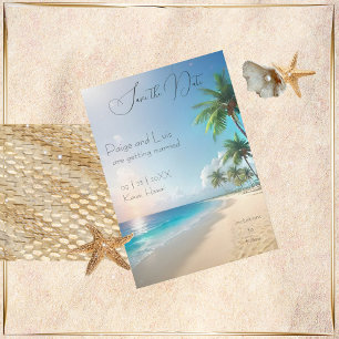 Invitación Boda de playa Guardar la fecha