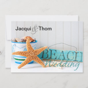 Invitación Boda de playa informal Starfish