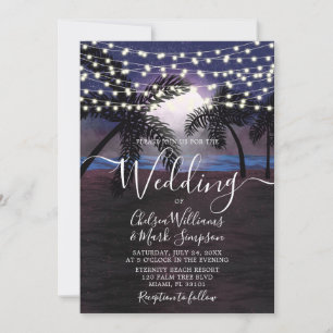 Invitación Boda de playa Noches de Verano
