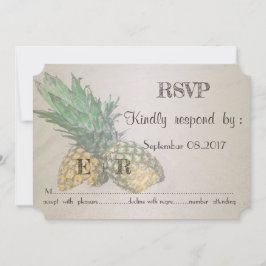 Invitación Boda de playa piña RSVP