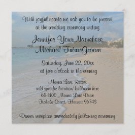Invitación Boda de playa romántica especial