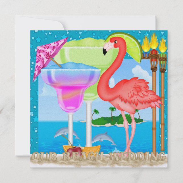 Invitación Boda de playa - SRF (Anverso)