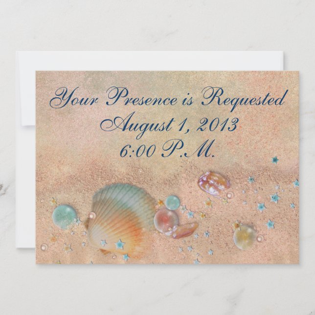 Invitación Boda de playa - SRF (Anverso)