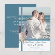 Boda de playa Starfish Dólar de arena salva la fec
