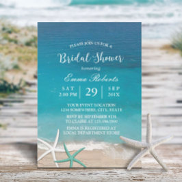Invitación Boda de playa Starfish Verano Ducha de Novias