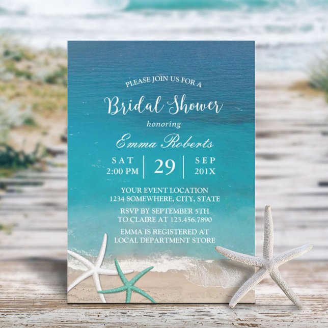 Invitación Boda de playa Starfish Verano Ducha de Novias (Subido por el creador)