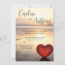 Invitación Boda de playa temática oceánica