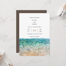 Boda de Playa Tropical Crystal Clear Ocean Waves B