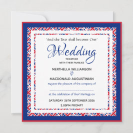 Invitación BODA de Plaza Patriótica de la UNIÓN británica Per