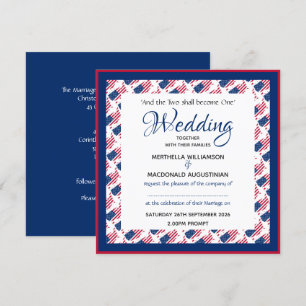 Invitación BODA de Plaza Patriótico Personalizado de la BANDE