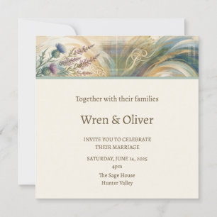 Invitación Boda de pluma de pavo real