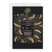 boda de plumas de oro y negro