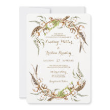 Boda de plumas rusticas de algodón