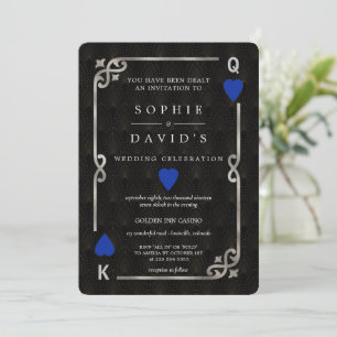 Invitación Boda de Póquer del Casino Silver Blue Las Vegas