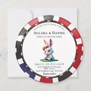 Invitación Boda de póquer en el casino de Las Vegas