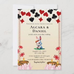 Invitación Boda de póquer en el casino de Las Vegas