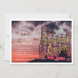 Invitación Boda de Portland Oregon Guardar la fecha