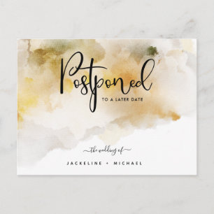Invitación Boda de posposición de color de agua de