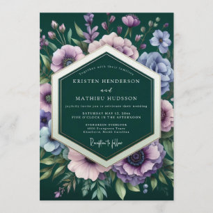 Invitación Boda de Posy Pintoresco Esmeralda