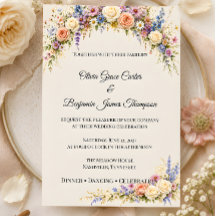 Boda de pradera de flores silvestres de lujo