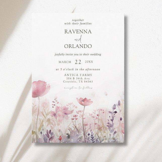 Invitación Boda de pradera de flores silvestres invernales rú (Subido por el creador)