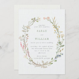 Invitación Boda de pradera romántica de verano