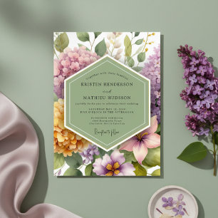 Invitación Boda de prado floral de lavanda