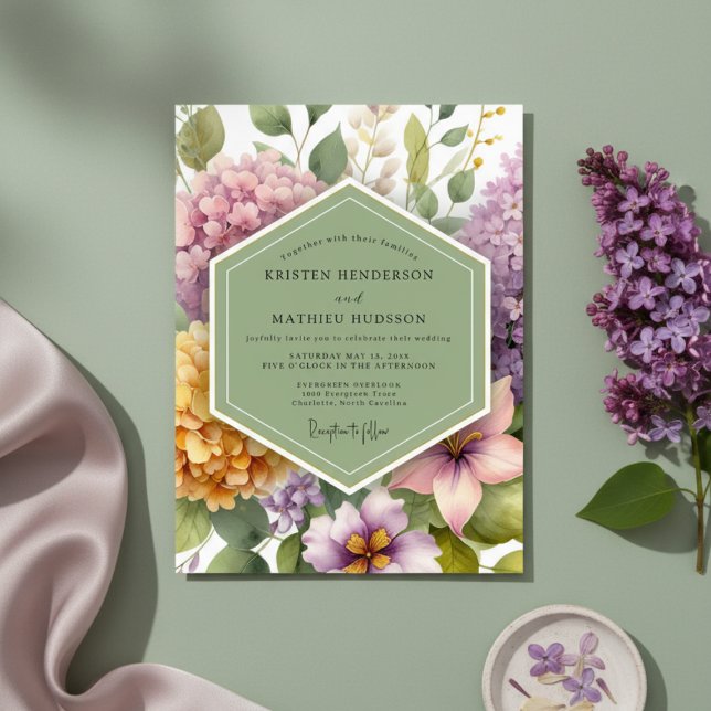 Invitación Boda de prado floral de lavanda (Subido por el creador)