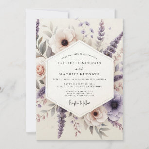 Invitación Boda de prado pintoresco de lila