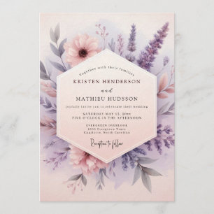 Invitación Boda de prado soñador de lila