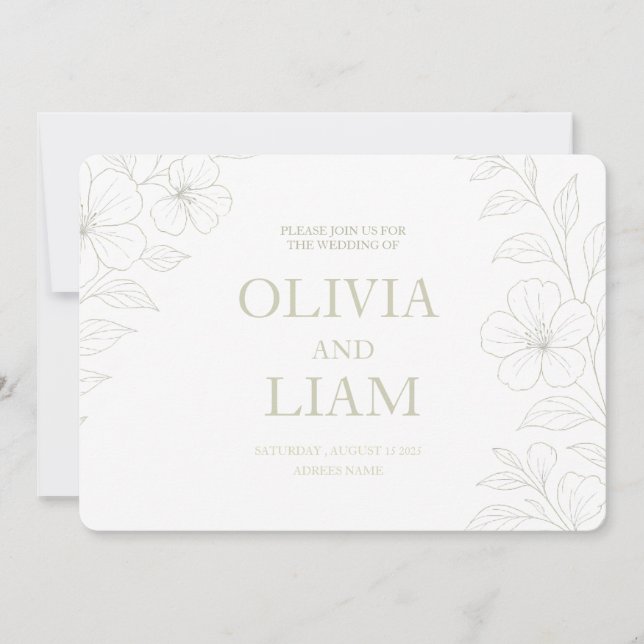 INVITACIÓN BODA DE PRESUPUESTO BOTÁNICO (Anverso)