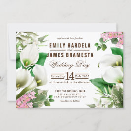 Invitación Boda de presupuesto de acuarela tropical de Cala L