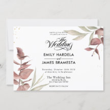 Boda de presupuesto para acuarela de eucalipto flo