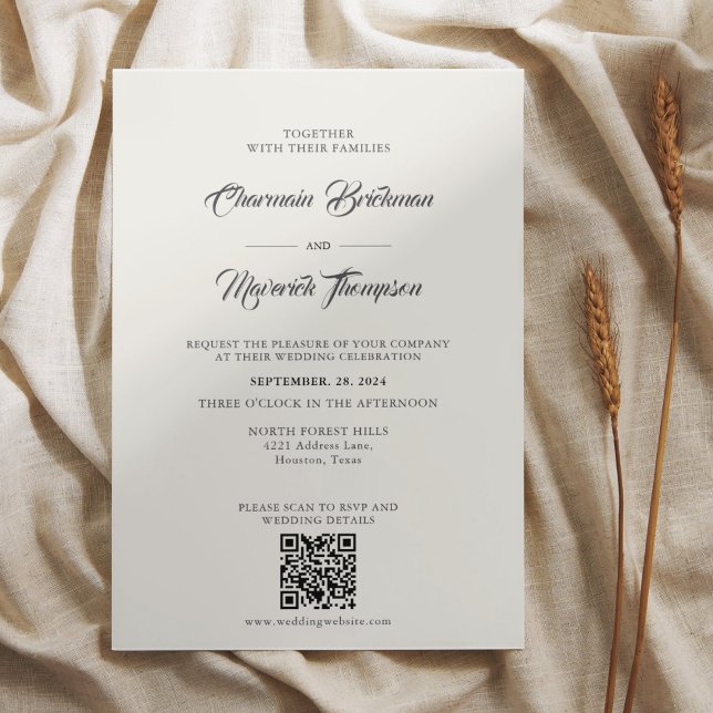 Invitación Boda de presupuesto simple y limpio (Subido por el creador)