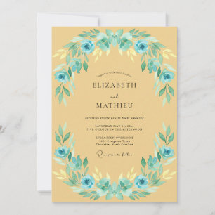 Invitación Boda de primavera ámbar suave