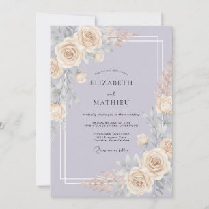 Invitación Boda de primavera armoniosa y lavanda