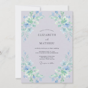 Invitación Boda de primavera cautivadora de lila