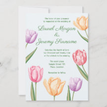 Boda de primavera con flores de tulipán pastel al 