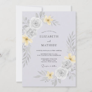 Invitación Boda de primavera con lavanda plateada