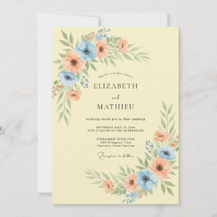 Invitación Boda de primavera cremosa y prístina
