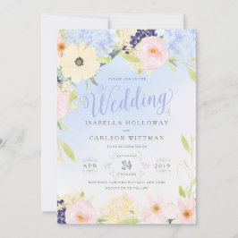 Invitación Boda de Primavera de Vintage Floral