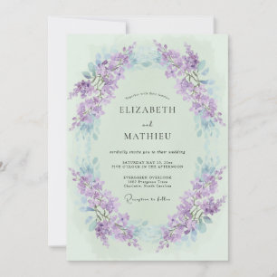 Invitación Boda de primavera exquisita en verde menta