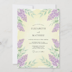 Invitación Boda de primavera floral etérea de lavanda