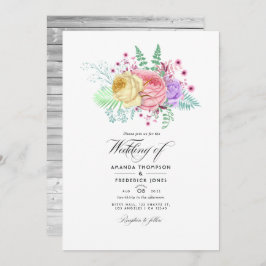 Invitación Boda de Primavera Floral Rústica